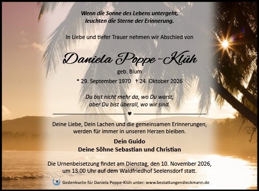 Profilbild von Daniela Poppe-Kl&uuml;h