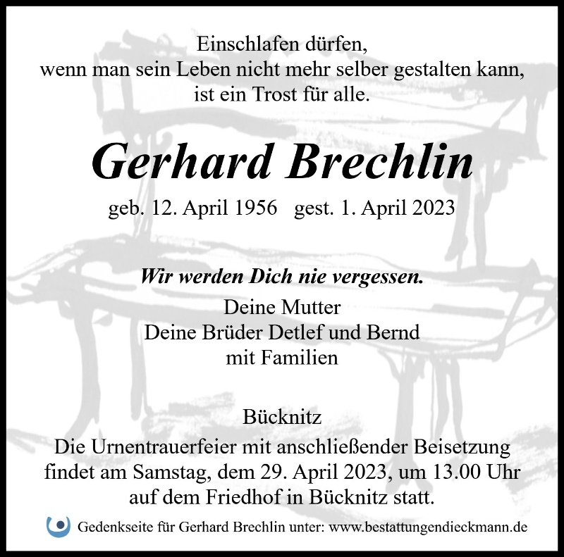 Erinnerungsbild für Gerhard Brechlin