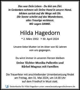 Profilbild von Hilda Hagedorn