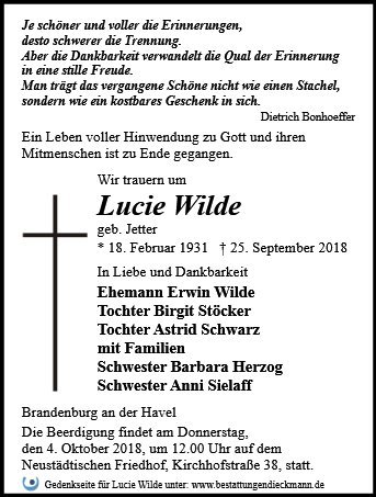 Wilde luice Lucie Wilde