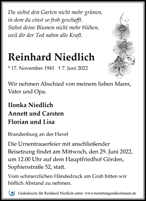 Profilbild von Reinhard Niedlich